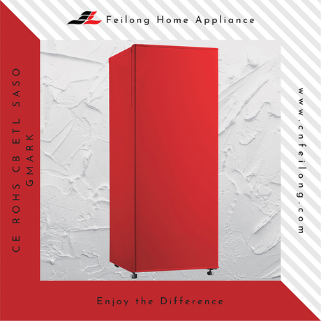 Hotel Home Use Single-door Small Stand Alone Red Upright Chest Freezer BD-180U