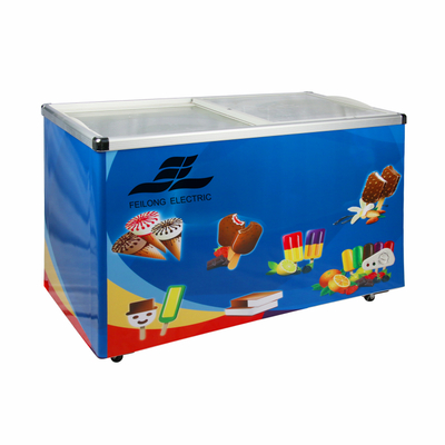 Commercial Ice Cream Freezer Glass Door Chest Freezer SD-238Q