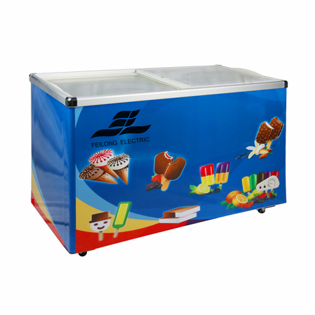 Commercial Ice Cream Freezer Glass Door Chest Freezer SD-238Q