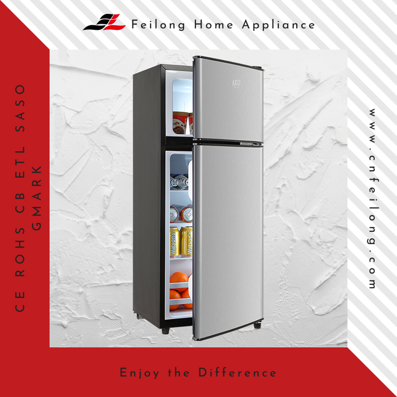 Adjustable Level Rueda Doble nga Ruangan Refrigerator BCD-102