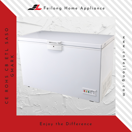White Commercial Top Door Chest Freezer with Lock on Wheel BD/BC