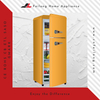 Жовтий дешевий 2-дверний ретро-холодильник BC-86R Dorm Subzero